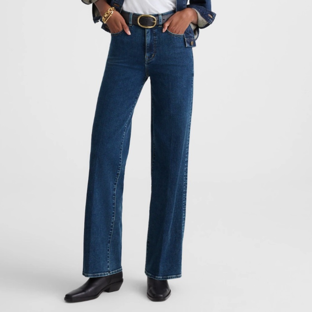 Madewell Boho Wide-Leg Full Length Jeans High Rise Denim Womens 28 Streetwear